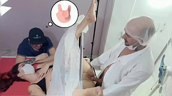 Husband brings wife to unknown gynecologist for examination