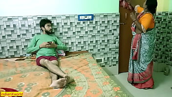 Young Indian boy engages in intimate encounter with stunning, attractive maid Bhabhi in an uncut homemade video